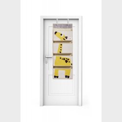 3 Sprouts Vgophng med lommer (Wall Organizer), Giraf
