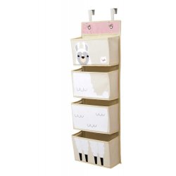 3 Sprouts Vgophng med lommer (Wall Organizer), Llama
