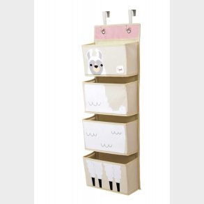 3 Sprouts Vgophng med lommer (Wall Organizer), Llama