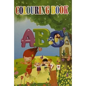 A5 malebog abc med klistermrker i midten