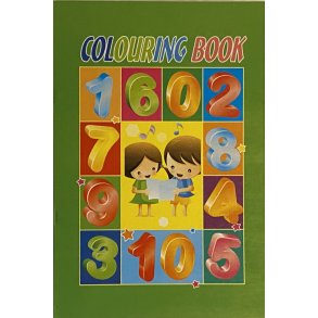 A5 malebog tal med klistermrker i midten