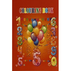 A5 malebog tal med klistermrker i midten