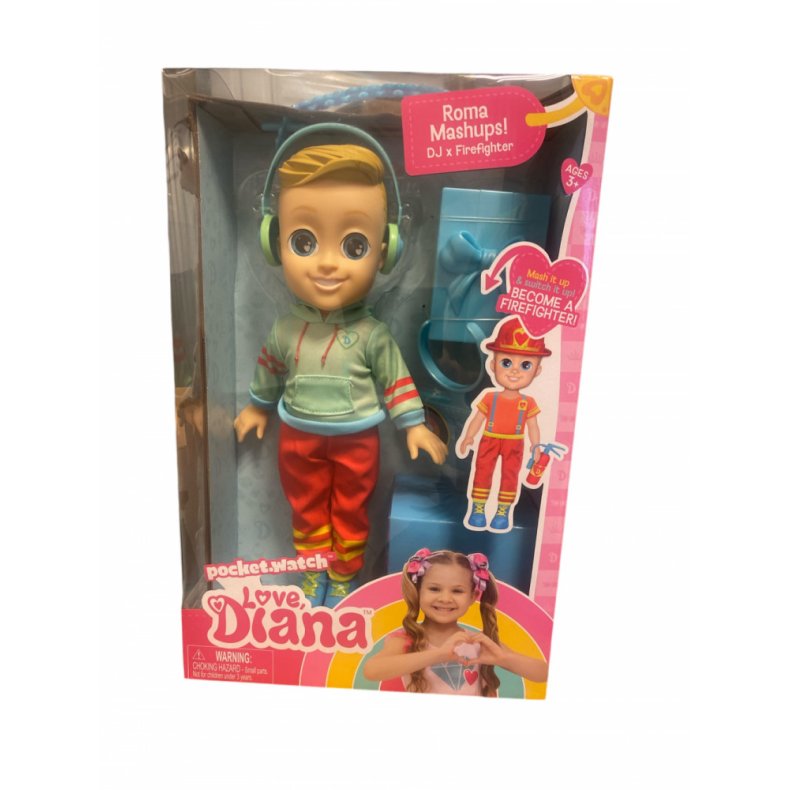 Love Diana S2 33 cm Mashup Doll, Roma DJ/brandmand