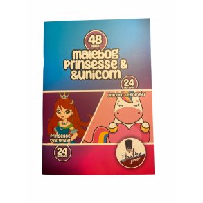 Malebog - Prinsesse & Unicorn