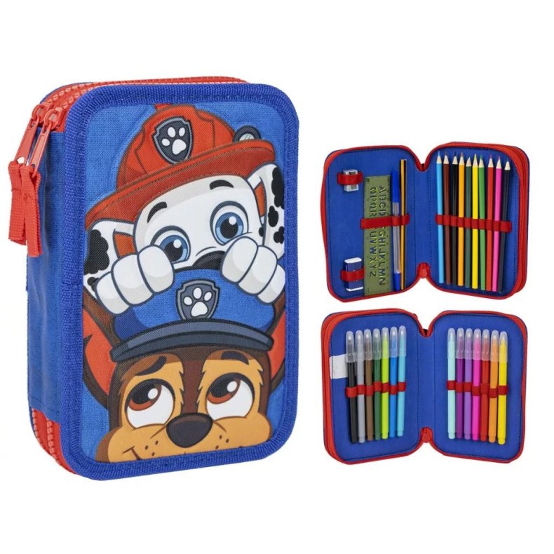 Paw Patrol penalhus med 2 lag indhold